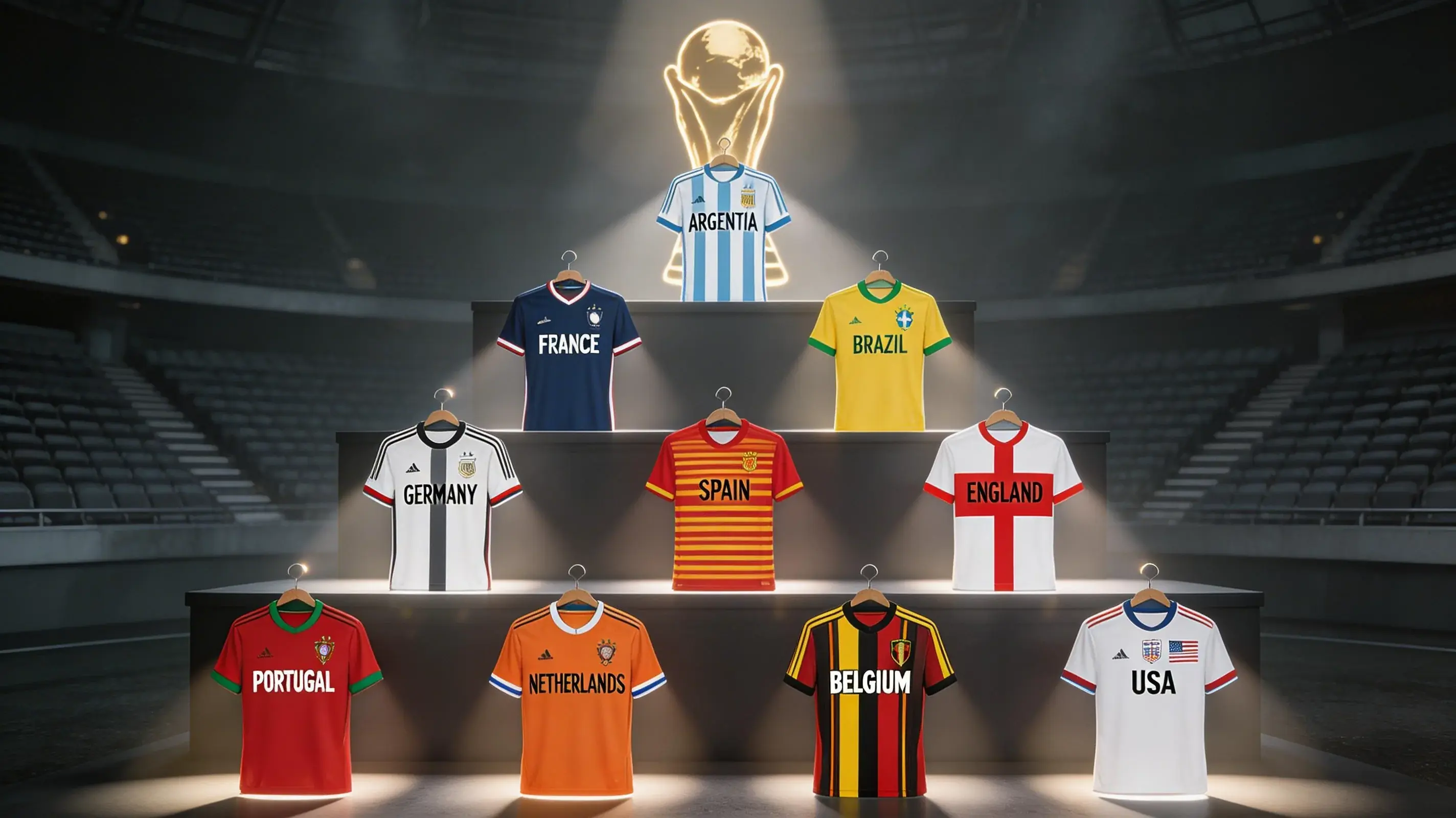 Overzicht van de tien grootste favorieten voor het WK 2026 met hun odds en kansen