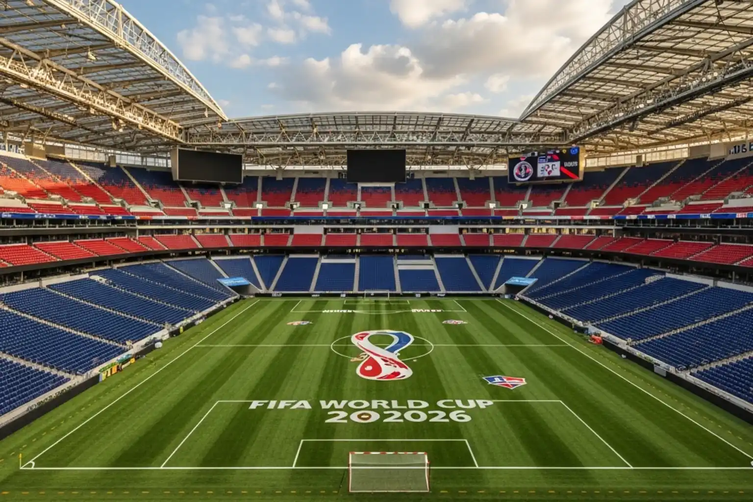 Overzicht van het WK 2026 met stadions in de Verenigde Staten, Mexico en Canada