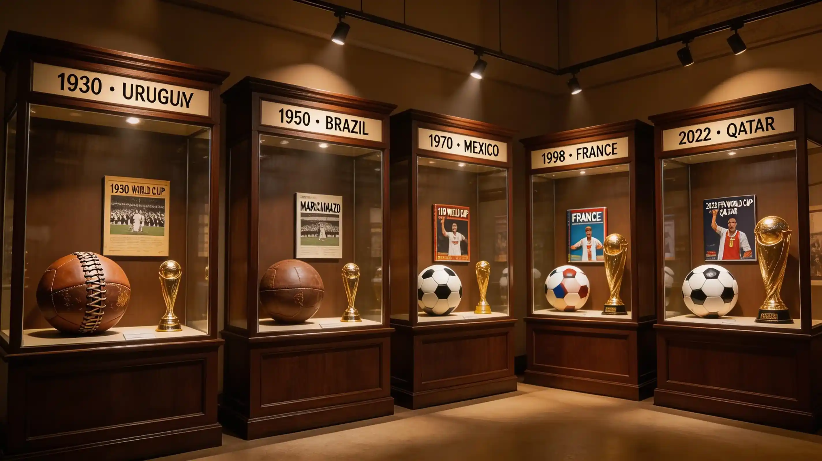 Historisch overzicht van het WK voetbal van 1930 tot 2026 met hoogtepunten