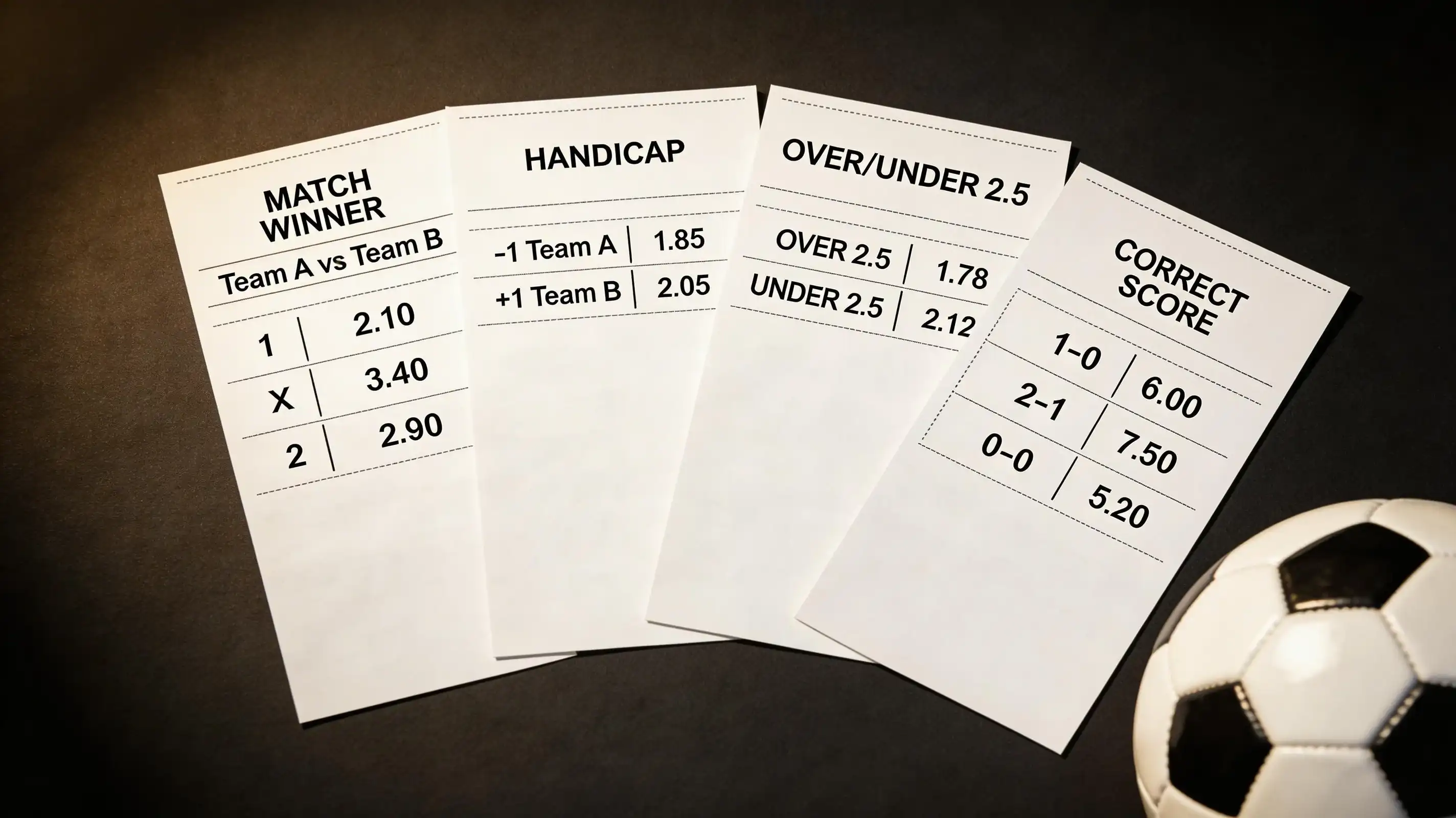 Overzicht van verschillende weddenschapstypen voor het WK 2026 met voorbeelden